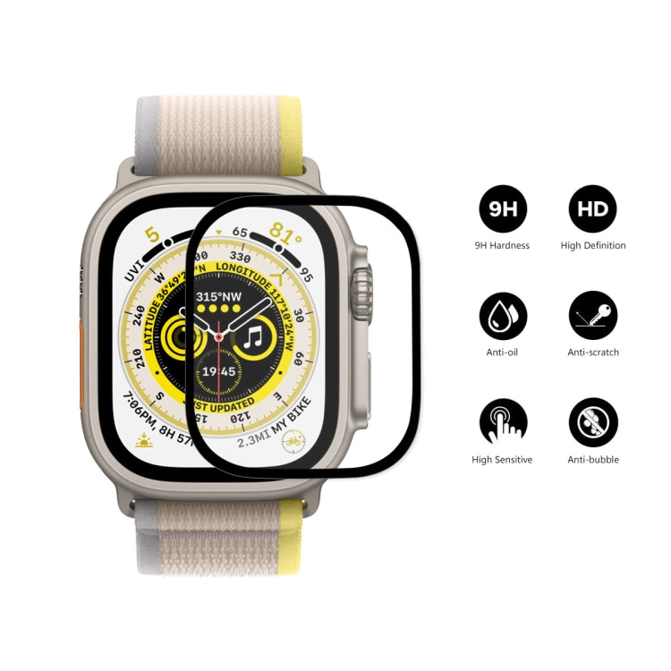 For Apple Watch Ultra / Ultra 2 / Ultra 3 49mm ENKAY 9H Full Cover Tempered Glass Watch Film, 1pcs, 2pcs, 5pcs, 10pcs