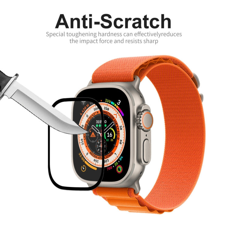 For Apple Watch Ultra / Ultra 2 / Ultra 3 49mm ENKAY 9H Full Cover Tempered Glass Watch Film, 1pcs, 2pcs, 5pcs, 10pcs