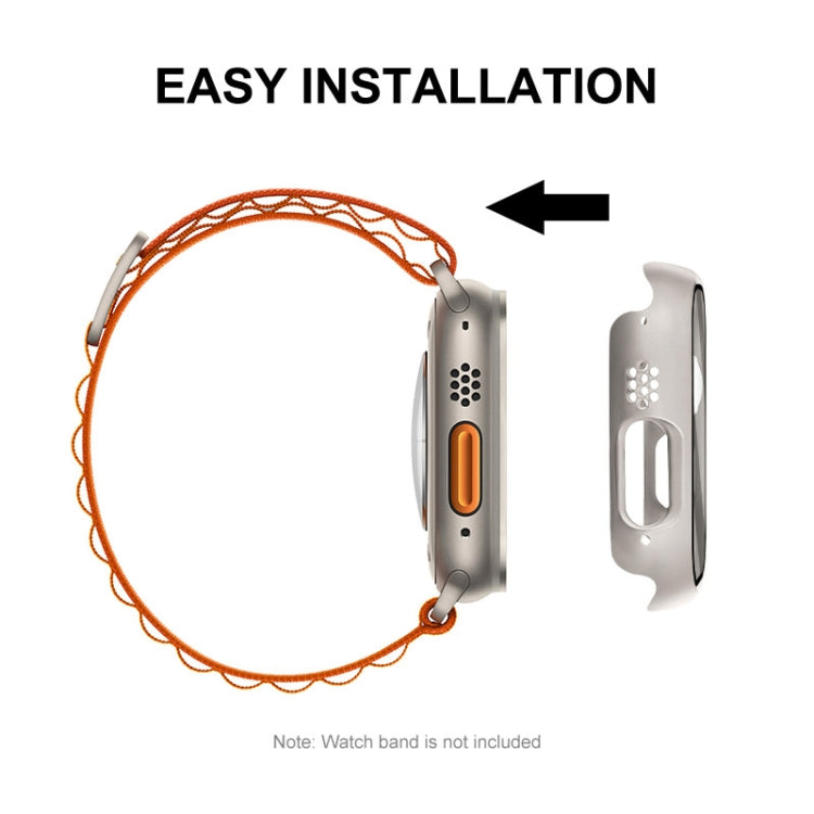 For Apple Watch Ultra / Ultra 2 49mm ENKAY PC Frame 9H Tempered Glass Case