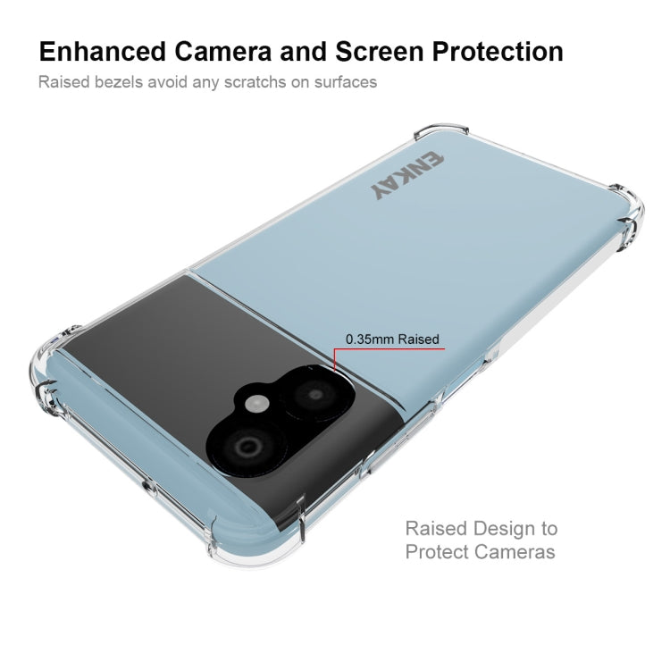 For Xiaomi Poco M4 5G ENKAY Clear TPU Shockproof Phone Case, For Xiaomi Poco M4 5G