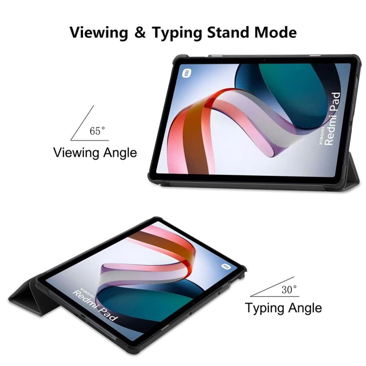 For Xiaomi Redmi Pad 10.61 inch ENKAY Tri-fold Custer Texture Leather Stand Smart Case, For Xiaomi Redmi Pad 10.61 inch
