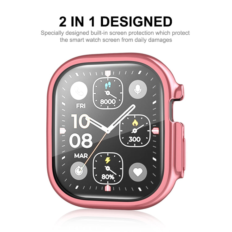 For Apple Watch Ultra / Ultra 2 49mm ENKAY Full Coverage Electroplated Soft TPU Case with Screen Film