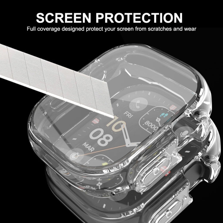 For Apple Watch Ultra / Ultra 2 49mm ENKAY Full Coverage Transparent Soft TPU Case with Screen Film