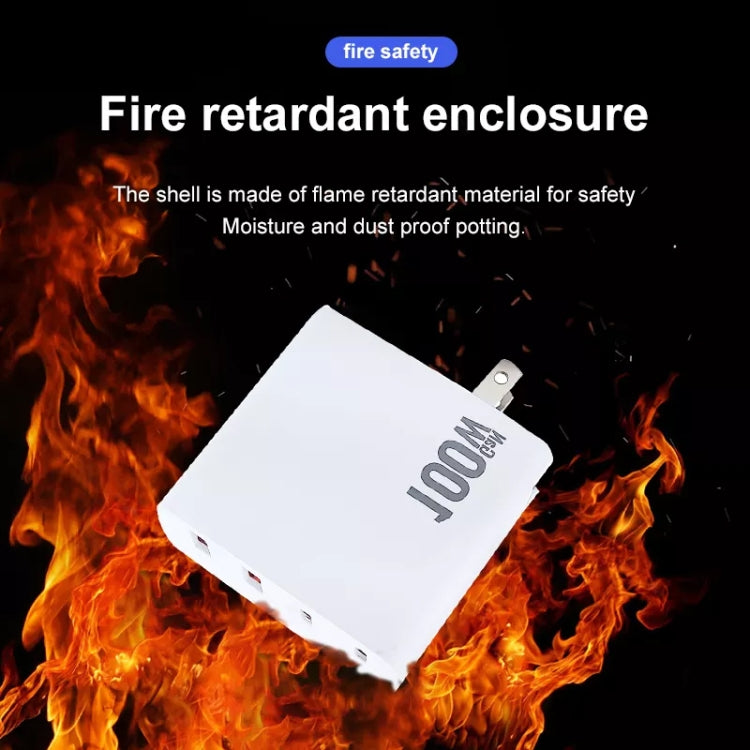 Chargeur multiport GaN 100 W double USB + double USB-C/Type-C pour Apple MacBook, prise US, prise US/UE, prise US/UK, prise US/AU, prise US/UE/UK, prise US/UE/UK/AU