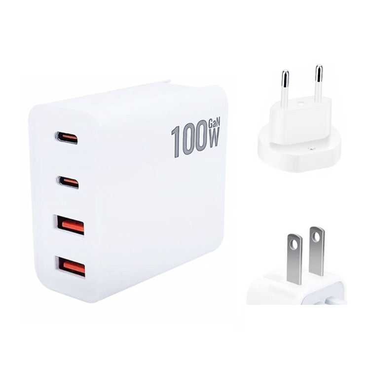 Chargeur multiport GaN 100 W double USB + double USB-C/Type-C pour Apple MacBook, prise US, prise US/UE, prise US/UK, prise US/AU, prise US/UE/UK, prise US/UE/UK/AU