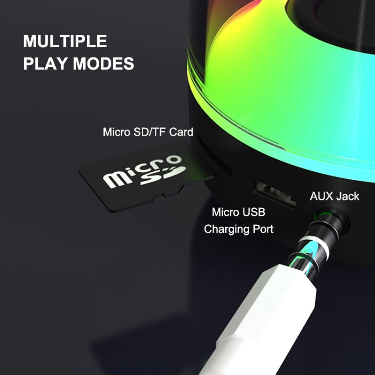 ENKAY Hat-Prince Portable RGB Light Wireless Bluetooth Speaker, S, L