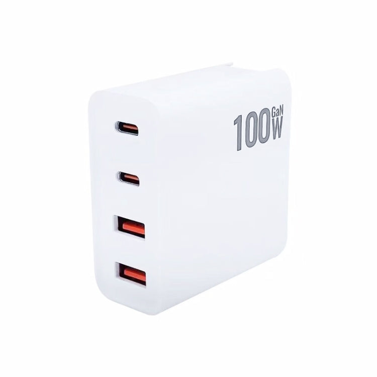 GaN 100W Dual USB+Dual USB-C/Type-C Multi Port Charger with  1.8m Type-C to MagSafe 1 / L Header Data Cable, US Plug, US / EU Plug, US / UK Plug, US / AU Plug, US / EU / UK Plug, US / EU / UK / AU Plug