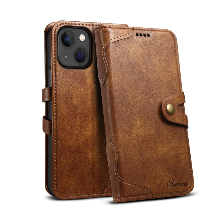 Suteni Calf Texture Buckle Wallet Leather Phone Case, For iPhone 14, For iPhone 14 Plus, For iPhone 14 Pro Max, For iPhone 14 Pro