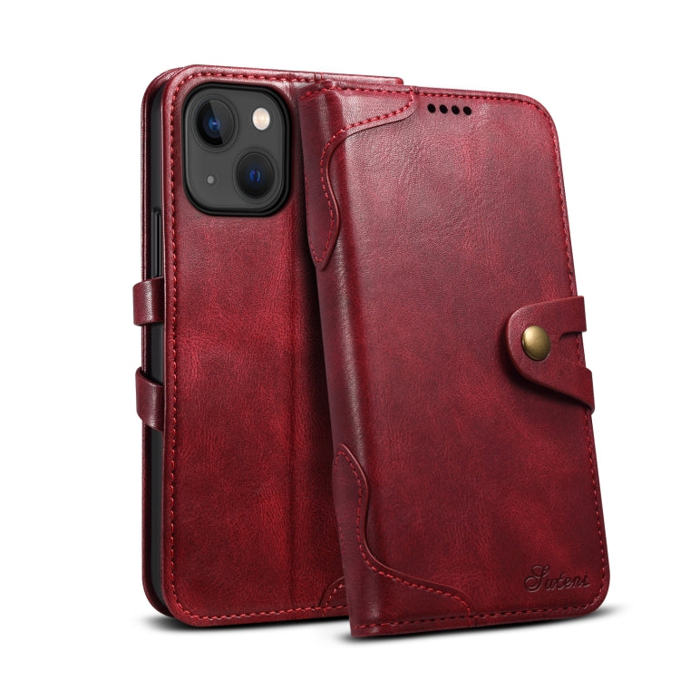 Suteni Calf Texture Buckle Wallet Leather Phone Case, For iPhone 14, For iPhone 14 Plus, For iPhone 14 Pro Max, For iPhone 14 Pro