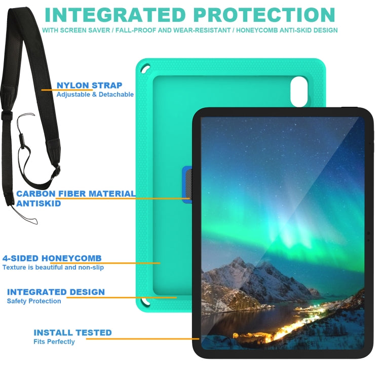 Étui rigide en EVA avec support rotatif à 360° et sangle pour tablette iPad 10e génération 10.9 (2022)
