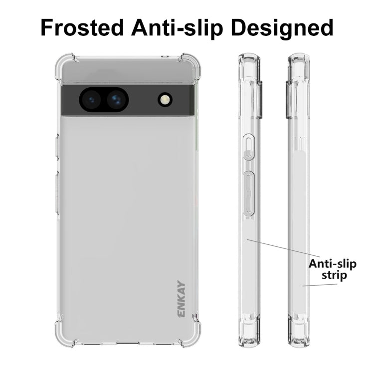 For Google Pixel 7A ENKAY Hat-Prince Clear TPU Shockproof Phone Case, For Google Pixel 7A