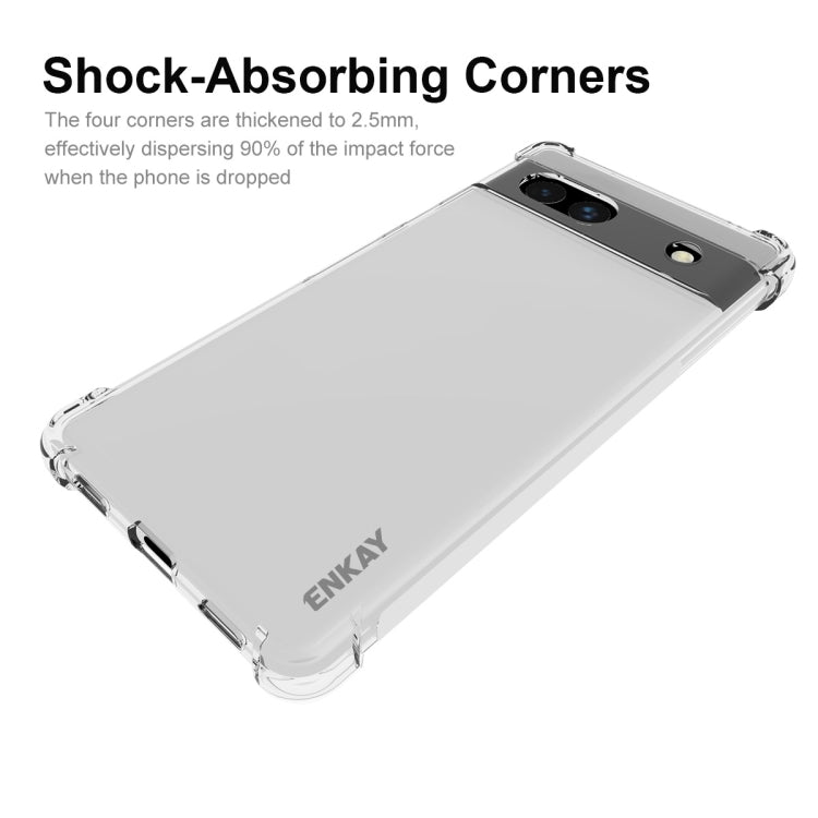 For Google Pixel 7A ENKAY Hat-Prince Clear TPU Shockproof Phone Case, For Google Pixel 7A