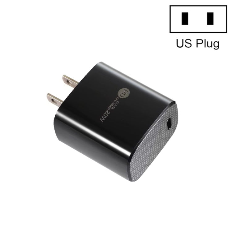 PD11 Mini Single Port PD3.0 USB-C / Type-C 20W Fast Charger for iPhone / iPad Series, US Plug, US Plug