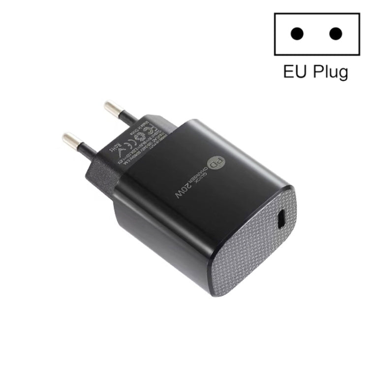 PD11 Mini Single Port PD3.0 USB-C / Type-C 20W Fast Charger for iPhone / iPad Series, EU Plug, EU Plug