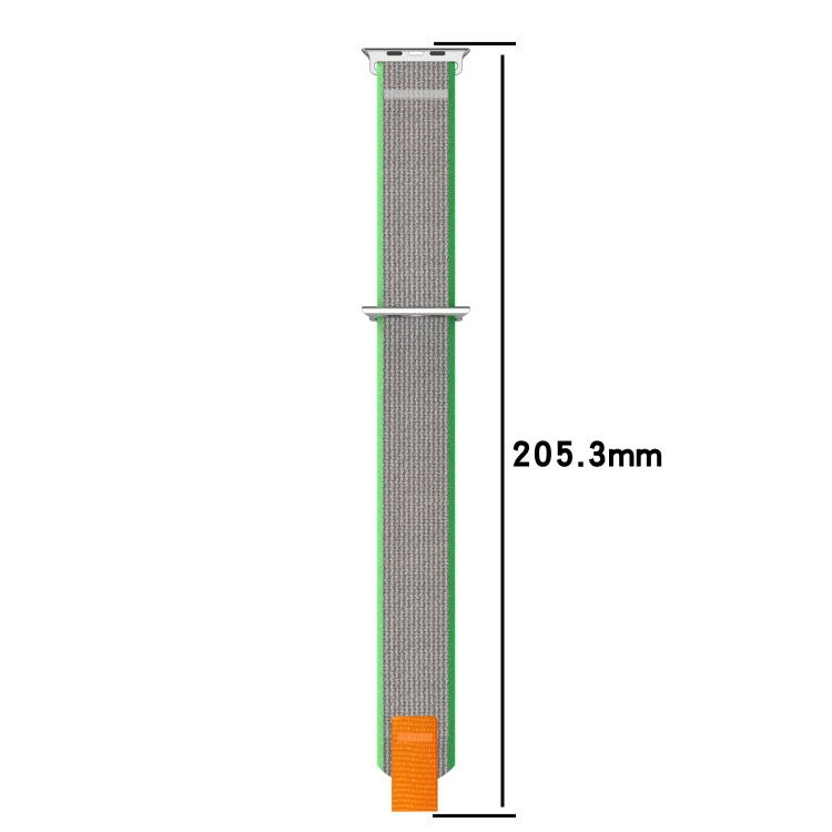 Double Color Nylon Hook and Loop Fastener Watch Band, For Apple Watch Ultra 49mm, For Apple Watch Series 8&7 45mm/SE 2&6&SE&5&4 44mm, For Apple Watch Series 8&7 41mm/SE 2&6&SE&5&4 40mm