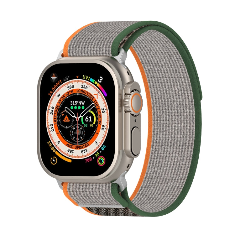 Double Color Nylon Hook and Loop Fastener Watch Band, For Apple Watch Ultra 49mm, For Apple Watch Series 8&7 45mm/SE 2&6&SE&5&4 44mm, For Apple Watch Series 8&7 41mm/SE 2&6&SE&5&4 40mm