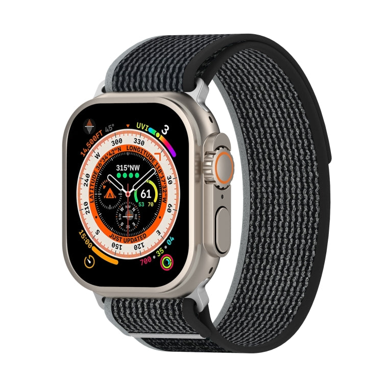 Double Color Nylon Hook and Loop Fastener Watch Band, For Apple Watch Ultra 49mm, For Apple Watch Series 8&7 45mm/SE 2&6&SE&5&4 44mm, For Apple Watch Series 8&7 41mm/SE 2&6&SE&5&4 40mm