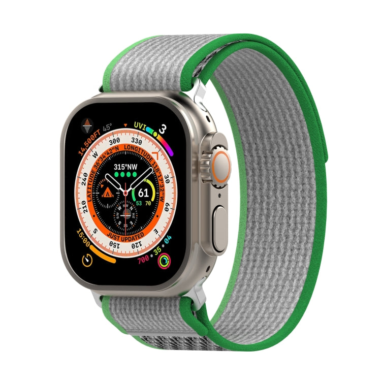Double Color Nylon Hook and Loop Fastener Watch Band, For Apple Watch Ultra 49mm, For Apple Watch Series 8&7 45mm/SE 2&6&SE&5&4 44mm, For Apple Watch Series 8&7 41mm/SE 2&6&SE&5&4 40mm