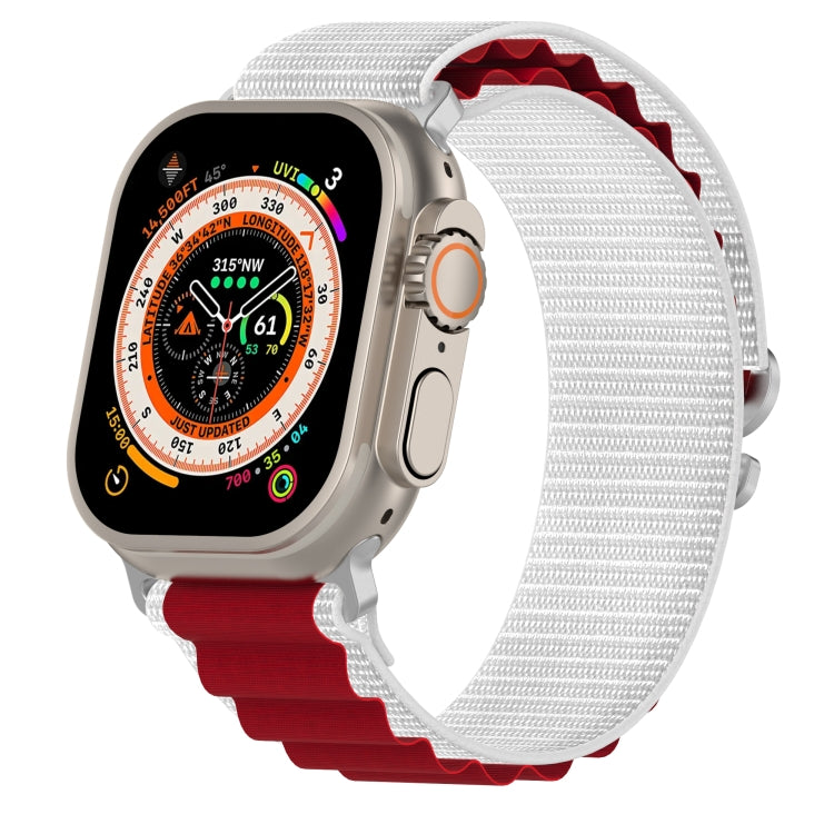 Double Color Nylon Watch Band, For Apple Watch Ultra 49mm, For Apple Watch Series 8&7 45mm/SE 2&6&SE&5&4 44mm