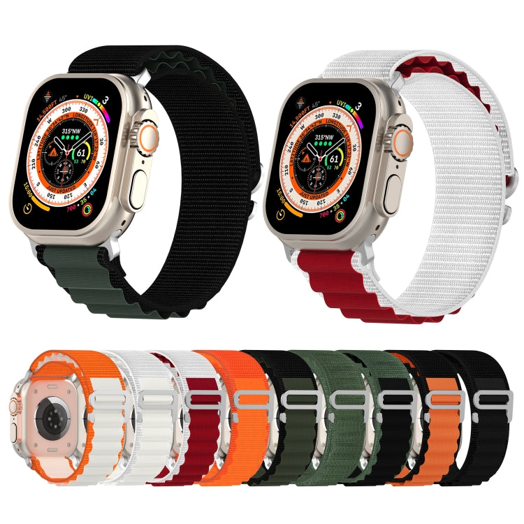 Double Color Nylon Watch Band, For Apple Watch Ultra 49mm, For Apple Watch Series 8&7 45mm/SE 2&6&SE&5&4 44mm