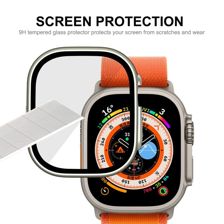 For Apple Watch Ultra / Ultra 2 49mm ENKAY Hat-Prince Waterproof Full Coverage PC Frame + 9H Tempered Glass Case