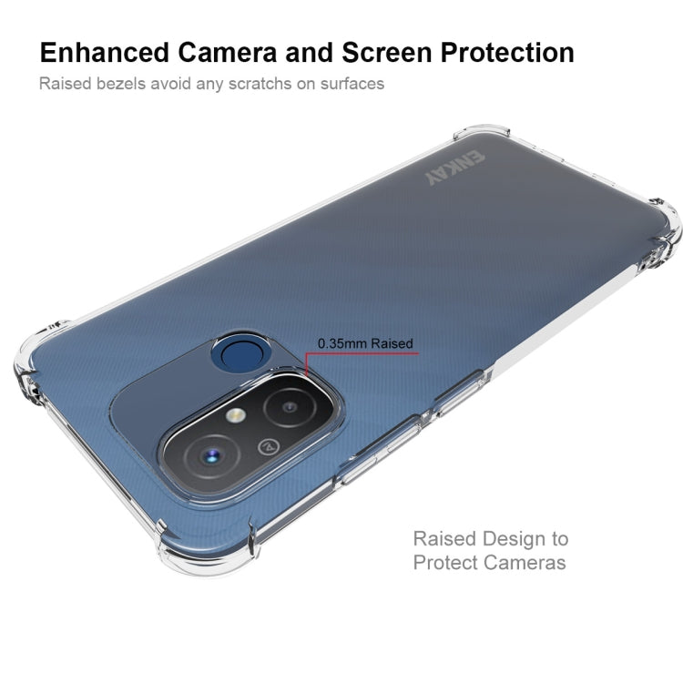 For Redmi 12C 4G ENKAY Hat-Prince Clear TPU Shockproof Phone Case