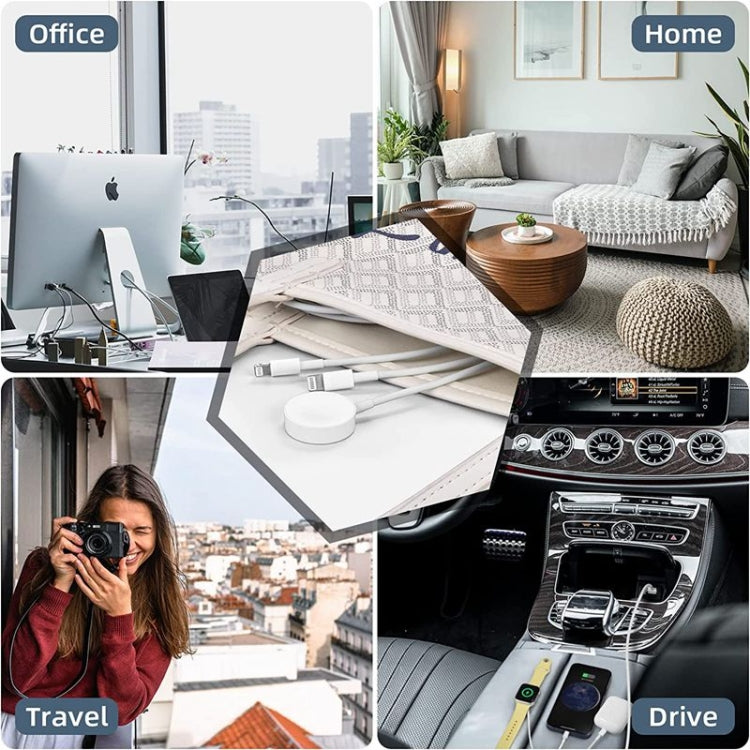 For Apple Watch Series & iPhone 3 in 1 USB Magnetic Charging Cable 4ft/1.2m, DS-XB016