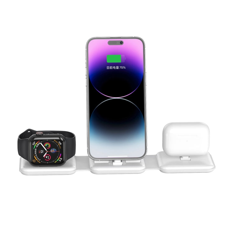 A75 Folding 3 in 1 Wireless Charger Suitable for Apple Watch Mobile Phone Headset, A75