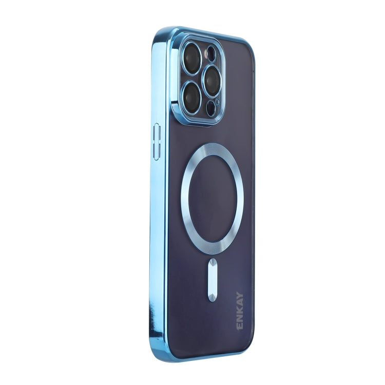 For iPhone 14 Pro Max ENKAY Electroplated MagSafe Shockproof TPU Phone Case with Lens Film, For iPhone 14 Pro Max