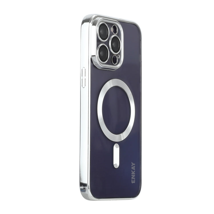 For iPhone 14 Pro Max ENKAY Electroplated MagSafe Shockproof TPU Phone Case with Lens Film, For iPhone 14 Pro Max