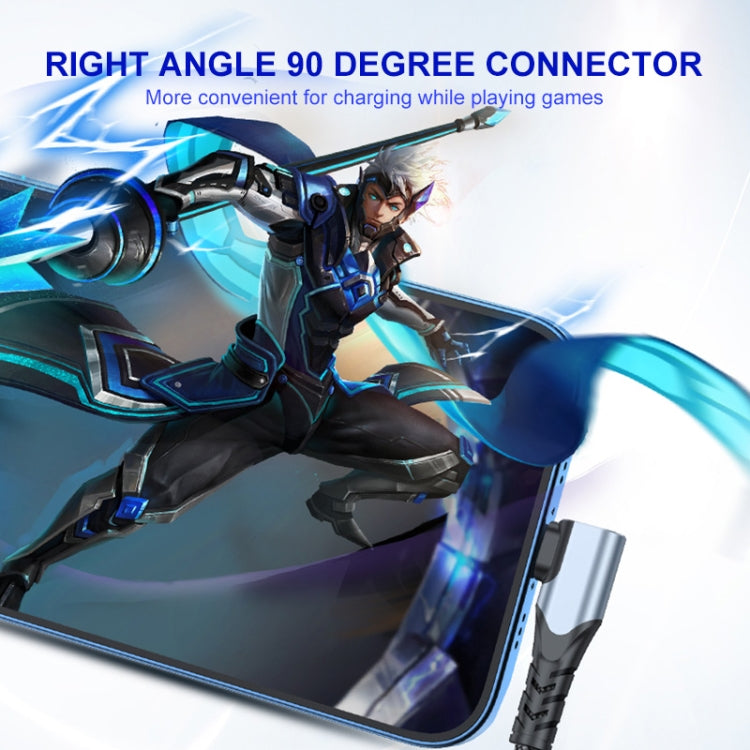 ENKAY Hat-Prince PD 20W Type-C to 8 Pin Dual Elbow Fast Charging Data Cable, 1m, 2m