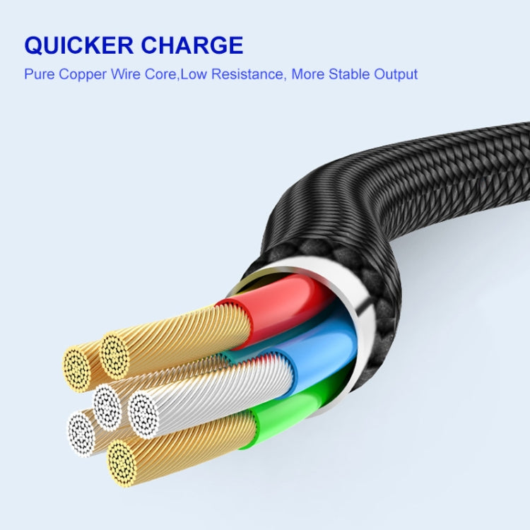 ENKAY Hat-Prince PD 20W Type-C to 8 Pin Dual Elbow Fast Charging Data Cable, 1m, 2m