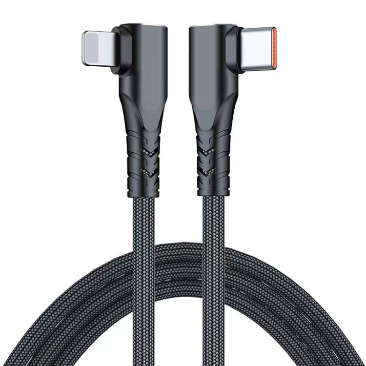 ENKAY Hat-Prince PD 20W Type-C to 8 Pin Dual Elbow Fast Charging Data Cable, 1m, 2m