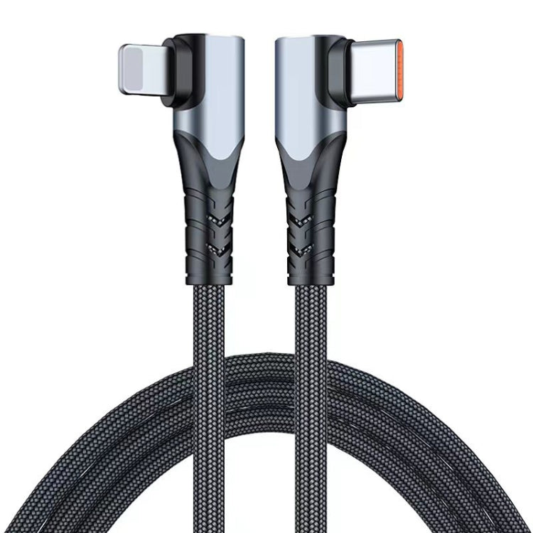 ENKAY Hat-Prince PD 20W Type-C to 8 Pin Dual Elbow Fast Charging Data Cable, 1m, 2m