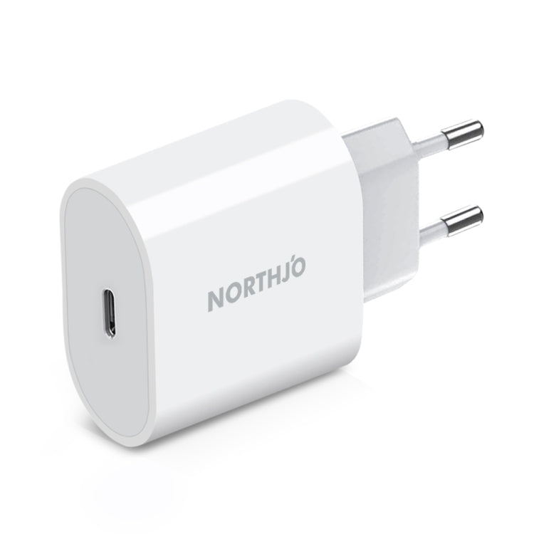 NORTHJO NOPD2000 PD 20W USB-C / Type-C Single Port Fast Wall Charger, US Plug, EU Plug