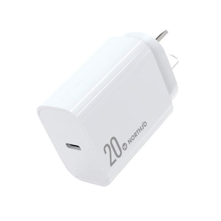 NORTHJO NOPD2001 PD 20W USB-C / Type-C Single Port Fast Charger, US Plug, EU Plug, UK Plug, AU Plug