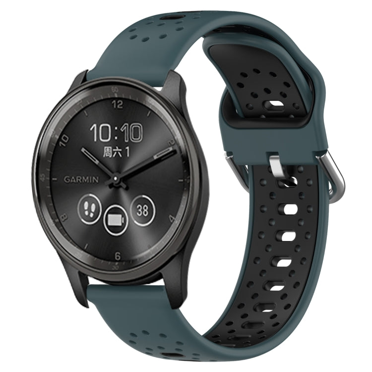 20mm Breathable Two-Color Silicone Watch Band, For GarminMove Trend