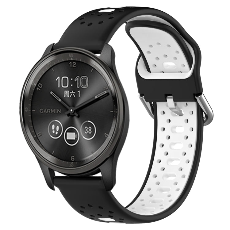 20mm Breathable Two-Color Silicone Watch Band, For GarminMove Trend