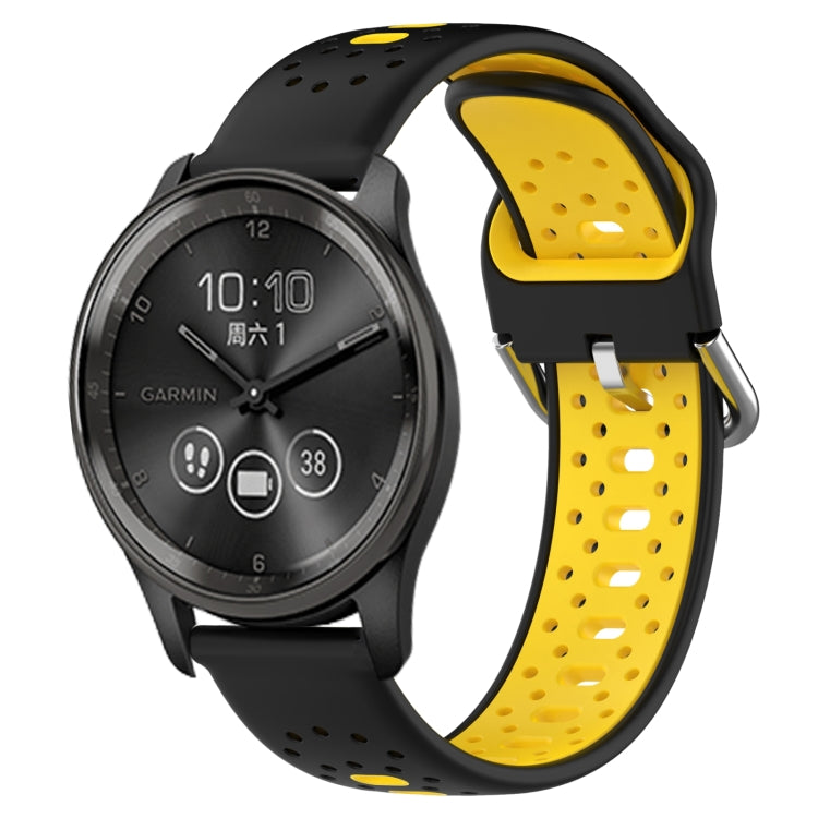 20mm Breathable Two-Color Silicone Watch Band, For GarminMove Trend