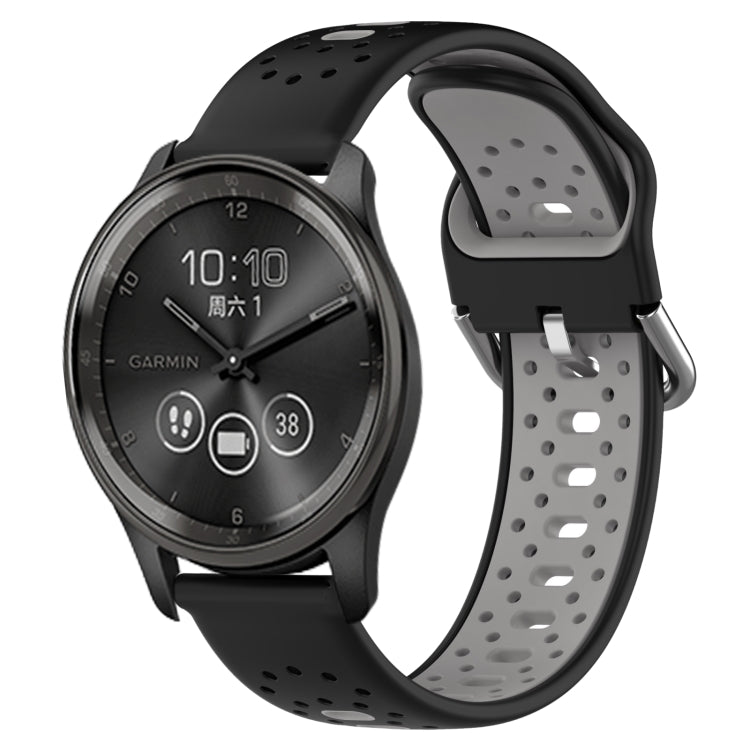 20mm Breathable Two-Color Silicone Watch Band, For GarminMove Trend