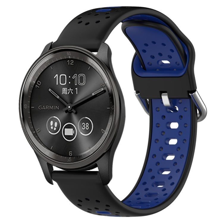 20mm Breathable Two-Color Silicone Watch Band, For GarminMove Trend