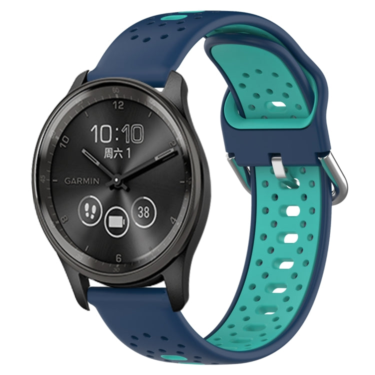 20mm Breathable Two-Color Silicone Watch Band, For GarminMove Trend