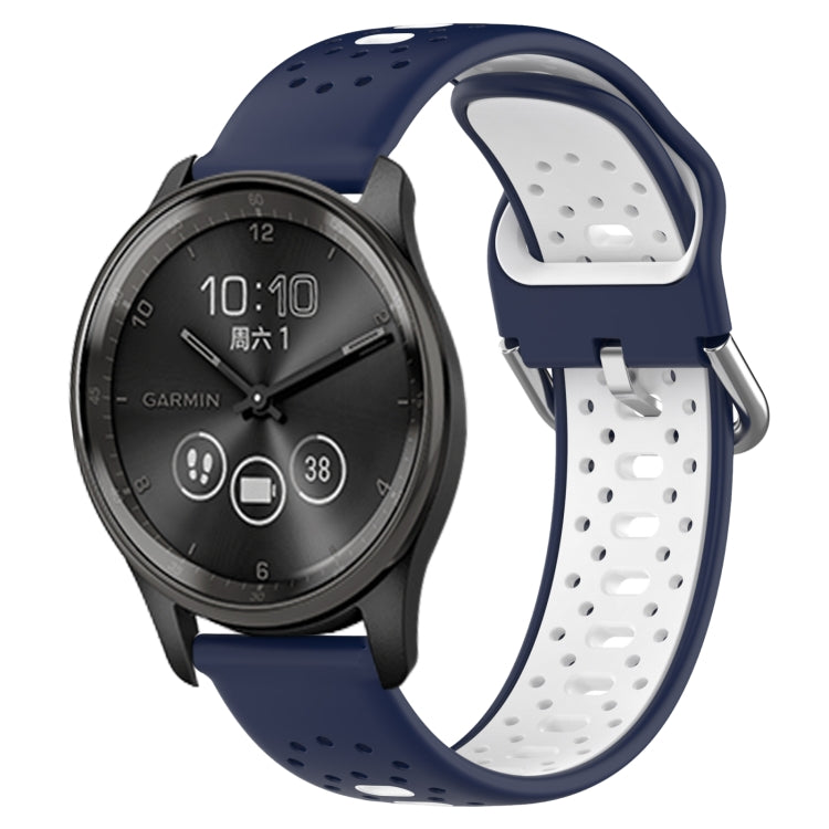 20mm Breathable Two-Color Silicone Watch Band, For GarminMove Trend