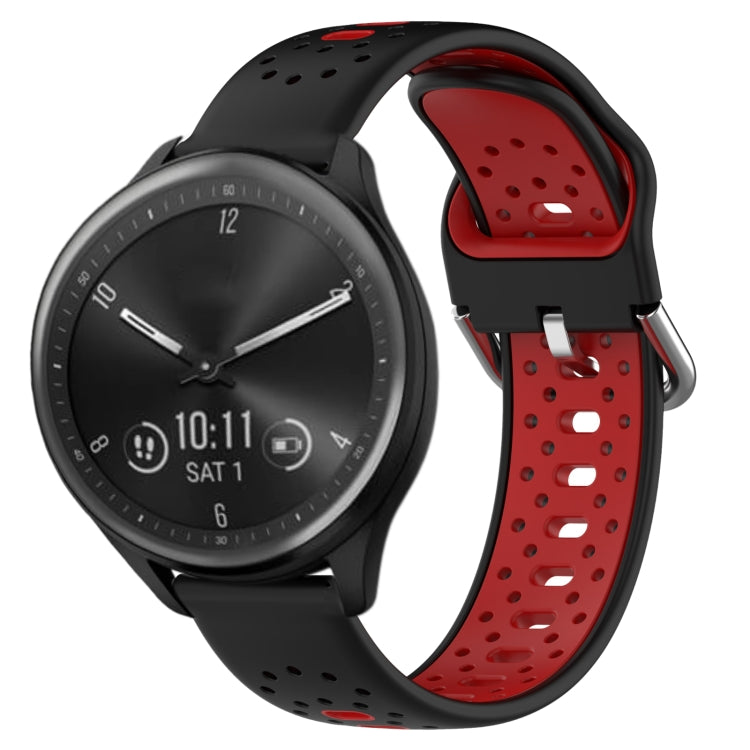 20mm Breathable Two-Color Silicone Watch Band, For Garmin Vivomove Sport