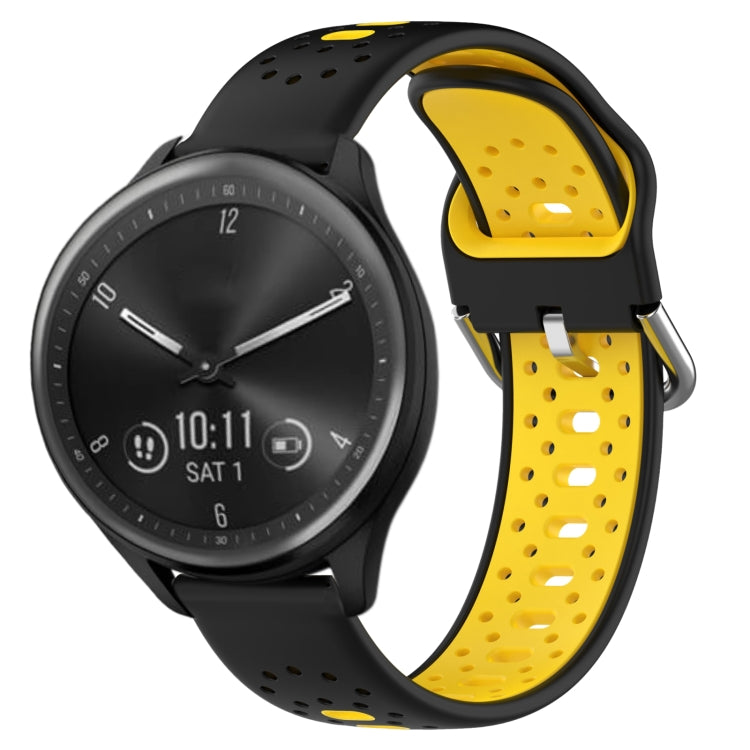 20mm Breathable Two-Color Silicone Watch Band, For Garmin Vivomove Sport
