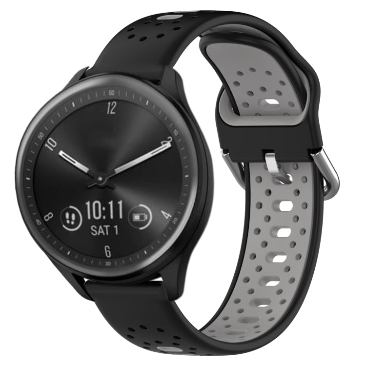 20mm Breathable Two-Color Silicone Watch Band, For Garmin Vivomove Sport