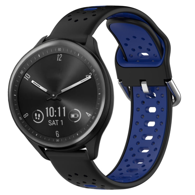 20mm Breathable Two-Color Silicone Watch Band, For Garmin Vivomove Sport