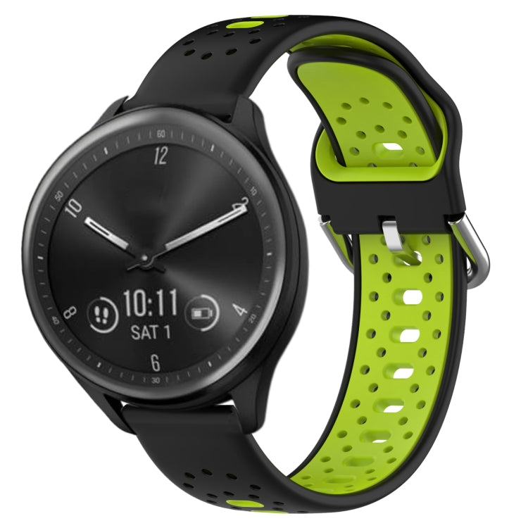 20mm Breathable Two-Color Silicone Watch Band, For Garmin Vivomove Sport
