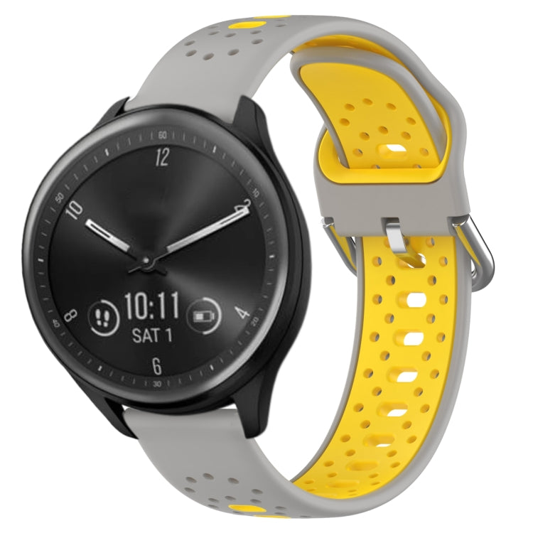 20mm Breathable Two-Color Silicone Watch Band, For Garmin Vivomove Sport