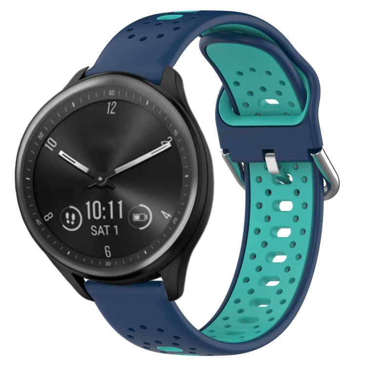 20mm Breathable Two-Color Silicone Watch Band, For Garmin Vivomove Sport